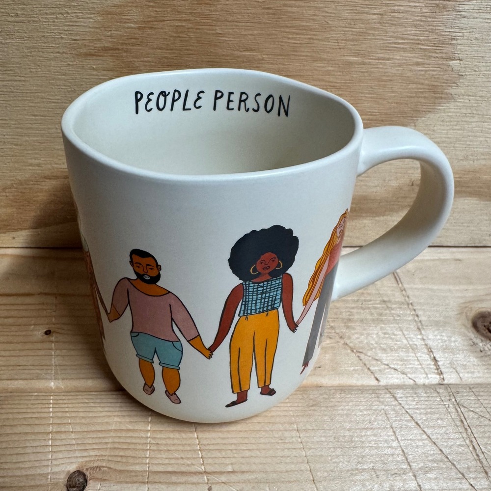 Opalhouse People Person Stoneware Mug Diverse Figures Unity Coffee Cup Cream